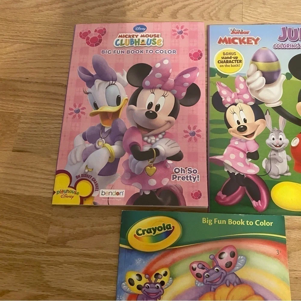 Disney Coloring Book Crayola Bundle Jumbo Easter Minnie Mickey Daisy Busy Bugs